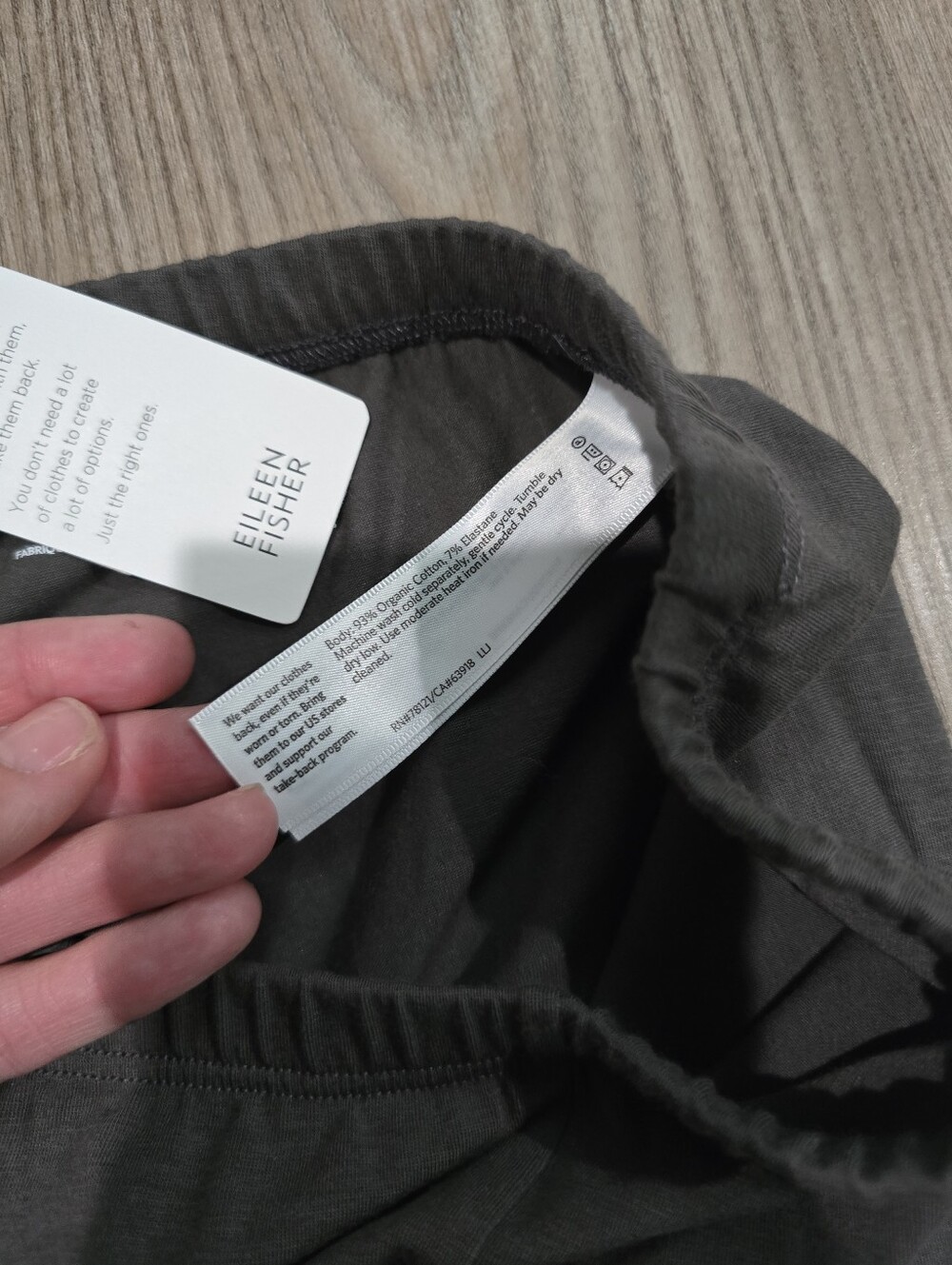 Eileen Fisher Charcoal Pull-On Leggings - Picture 5 of 5